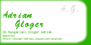 adrian gloger business card