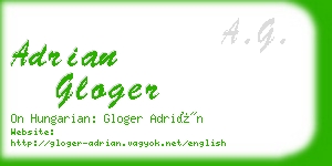 adrian gloger business card